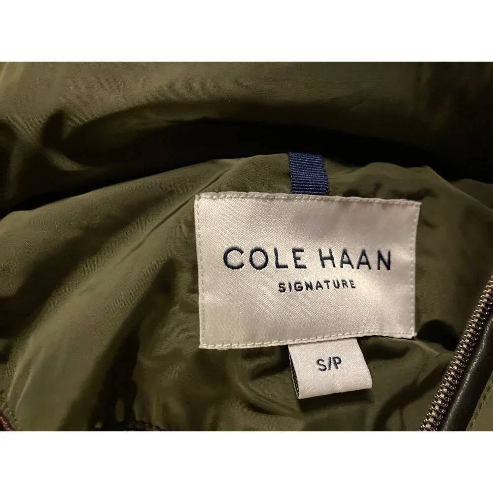 Cole Haan Down Coat Hood Green Size Small S/P New With Tag - Picture 3 of 3
